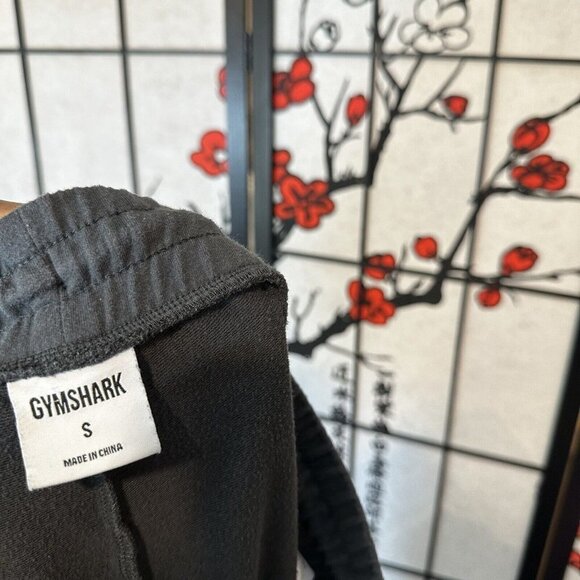 Gymshark Pants Mens S Gray Jogger Drawstring Zip Pockets Blend Ankle Zipper - Picture 4 of 6